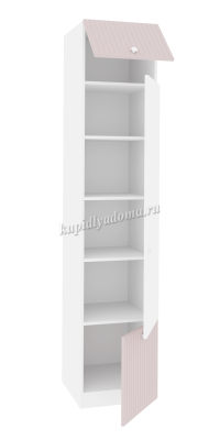 Шкаф комбинированный Фокс 332.24 (Белый /Пудровый)