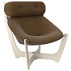 Кресло для отдыха Неаполь Модель 8 (Дуб шампань-эмаль/Ткань Коричневый Verona Brown)