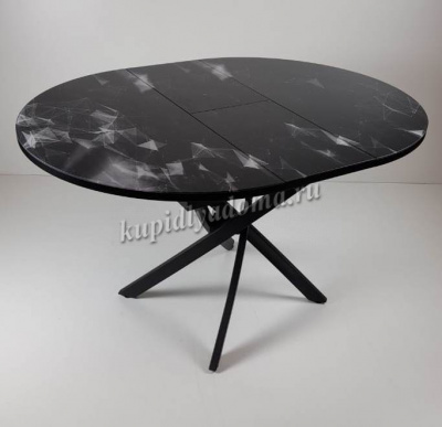 Стол обеденный раздвижной Арчи (Звездное небо S225/Опоры черные)