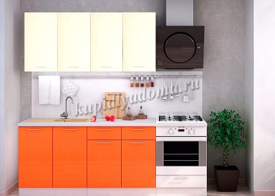 Шкаф нижний ШН1Я 600 Кухня Ксения (Оранжевый глянец)